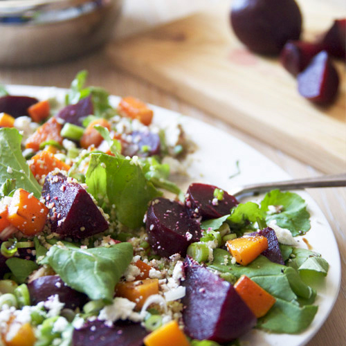 Beetroot and butternut salad