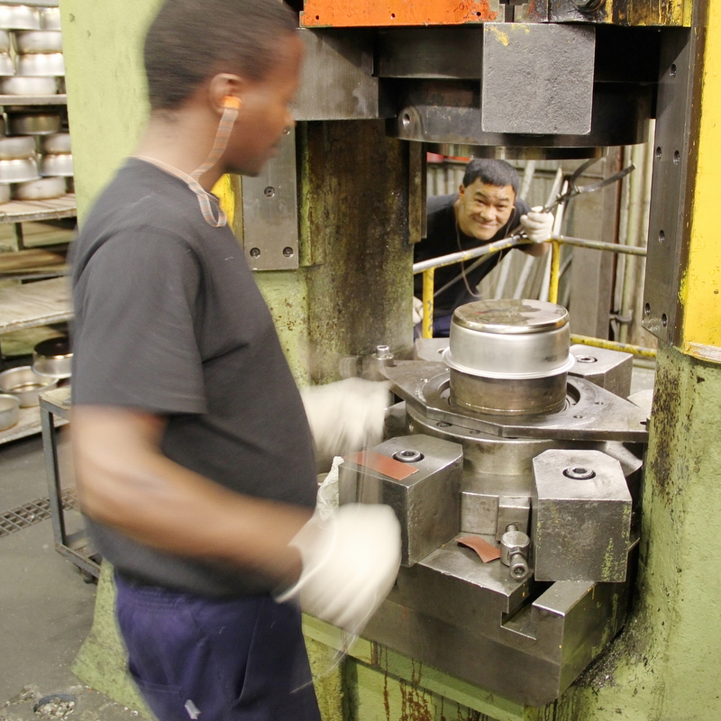 AMC shell & base being welded together