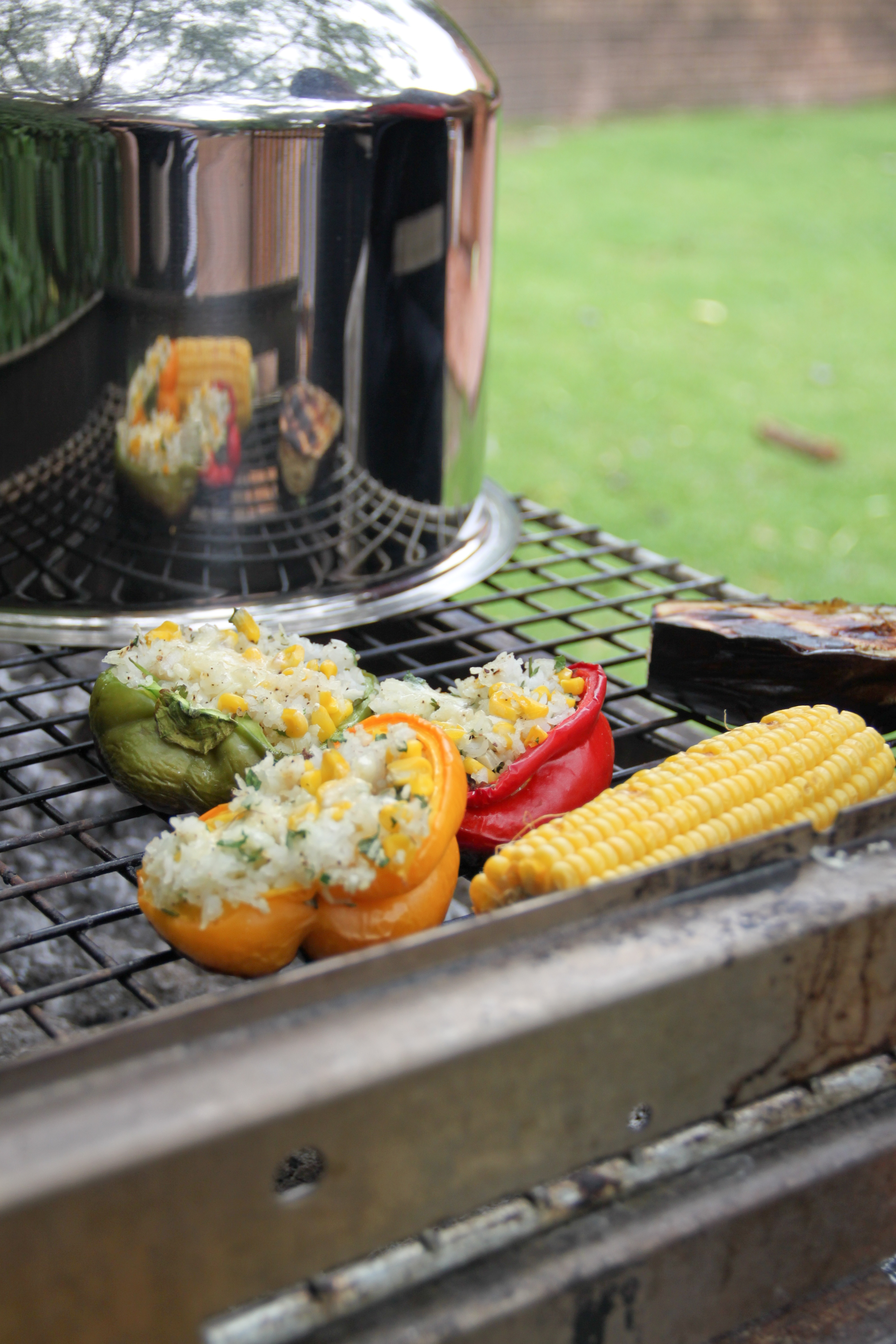 AMC OBO on the grill with vegetables