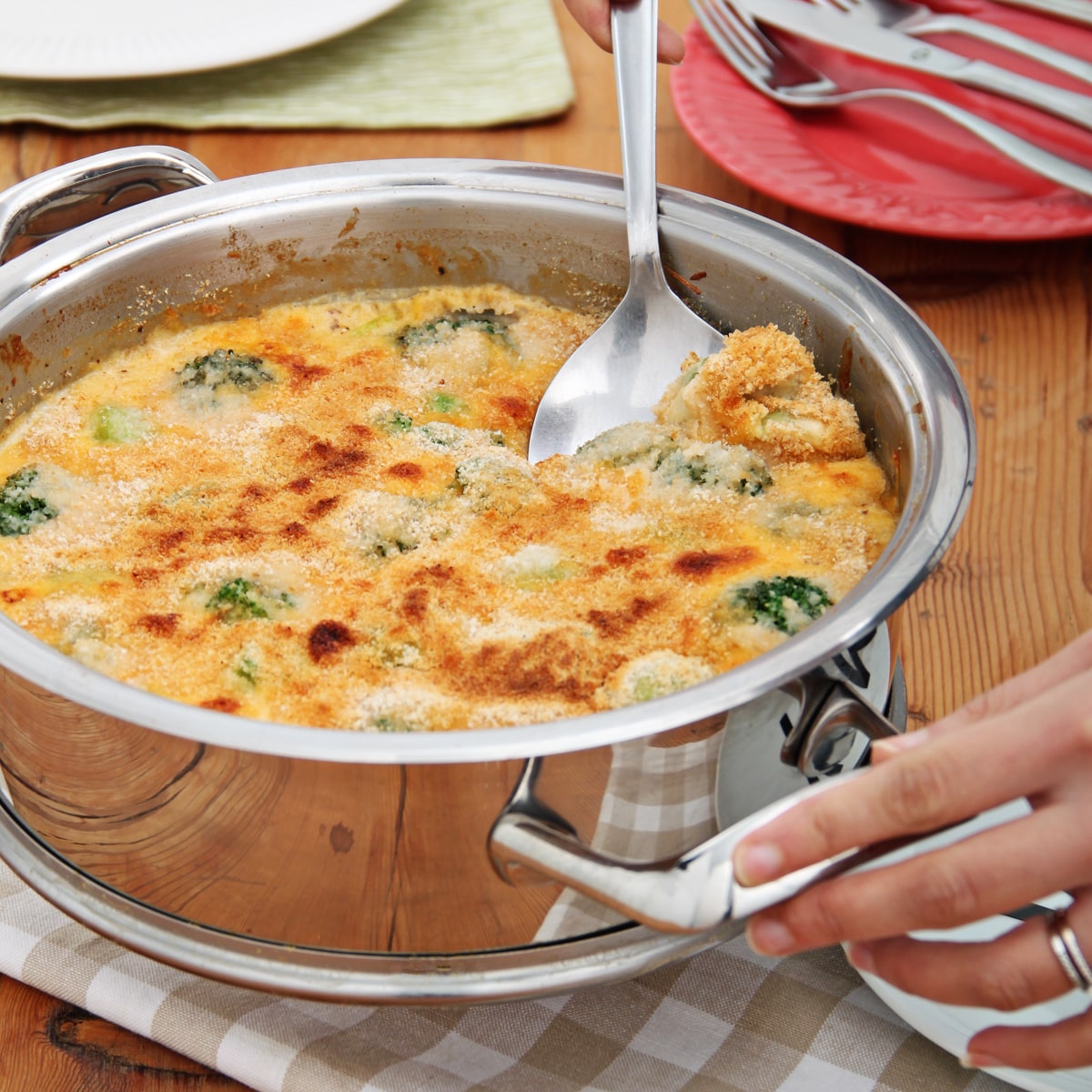 Haddock mornay with green veg