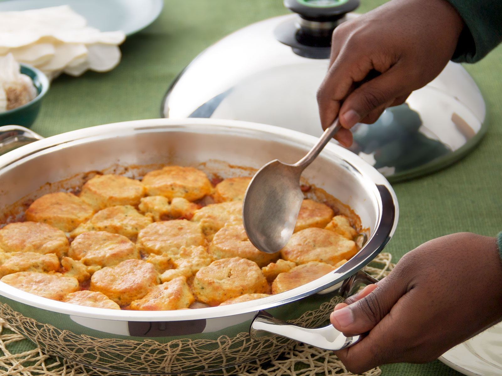 Savoury mince cobbler