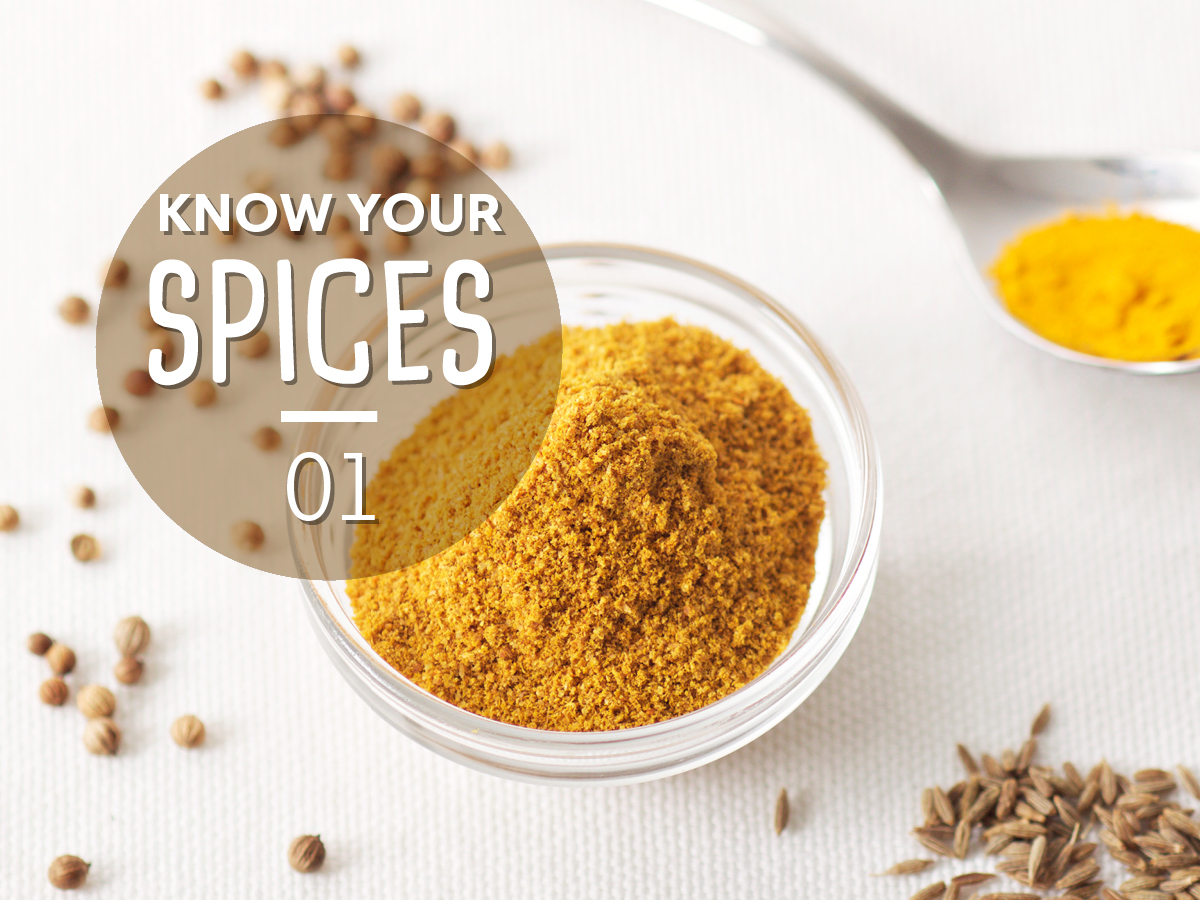 curry spice in a glass ramekin