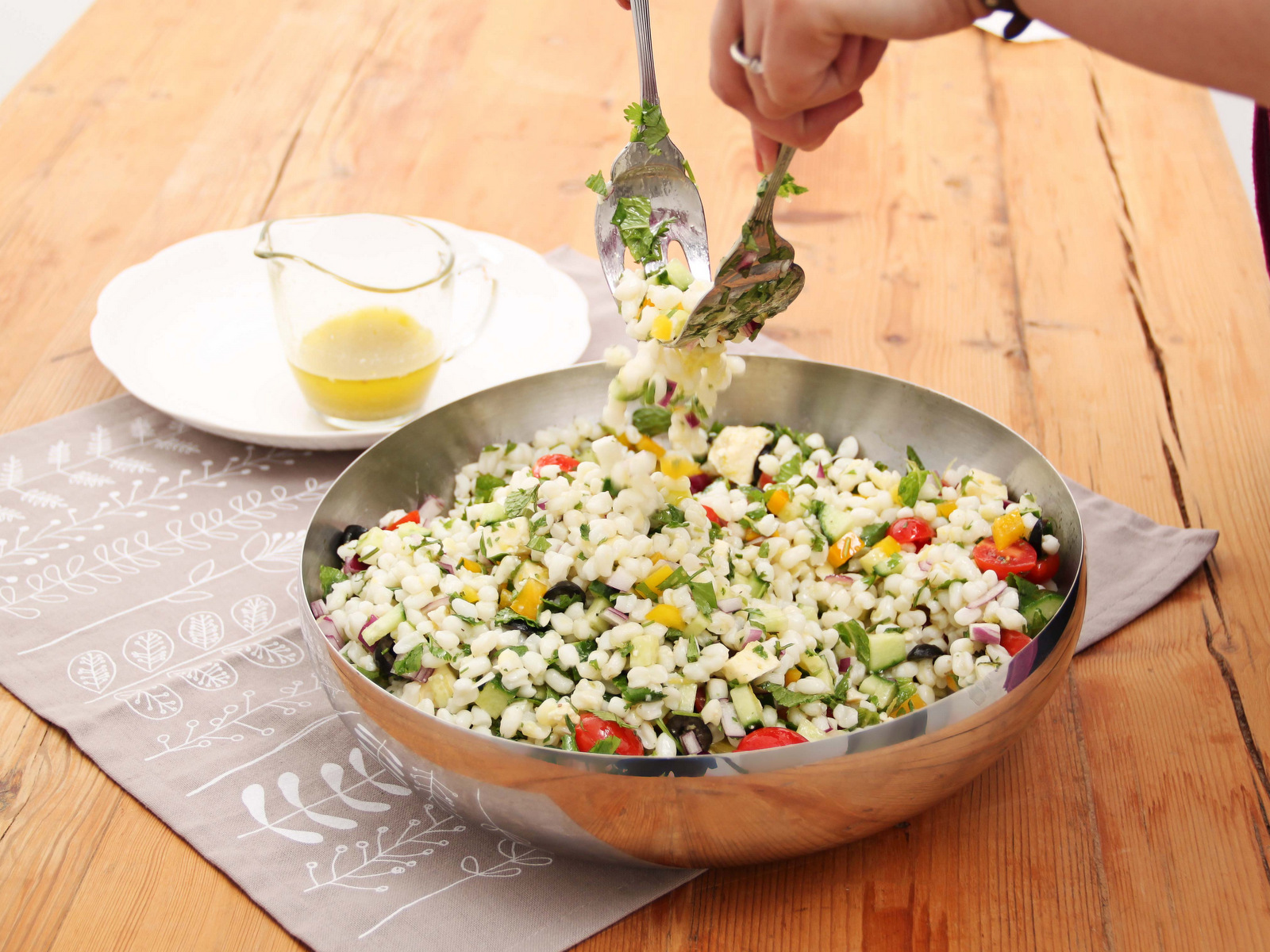 Summer samp salad in an AMC Salad Bowl