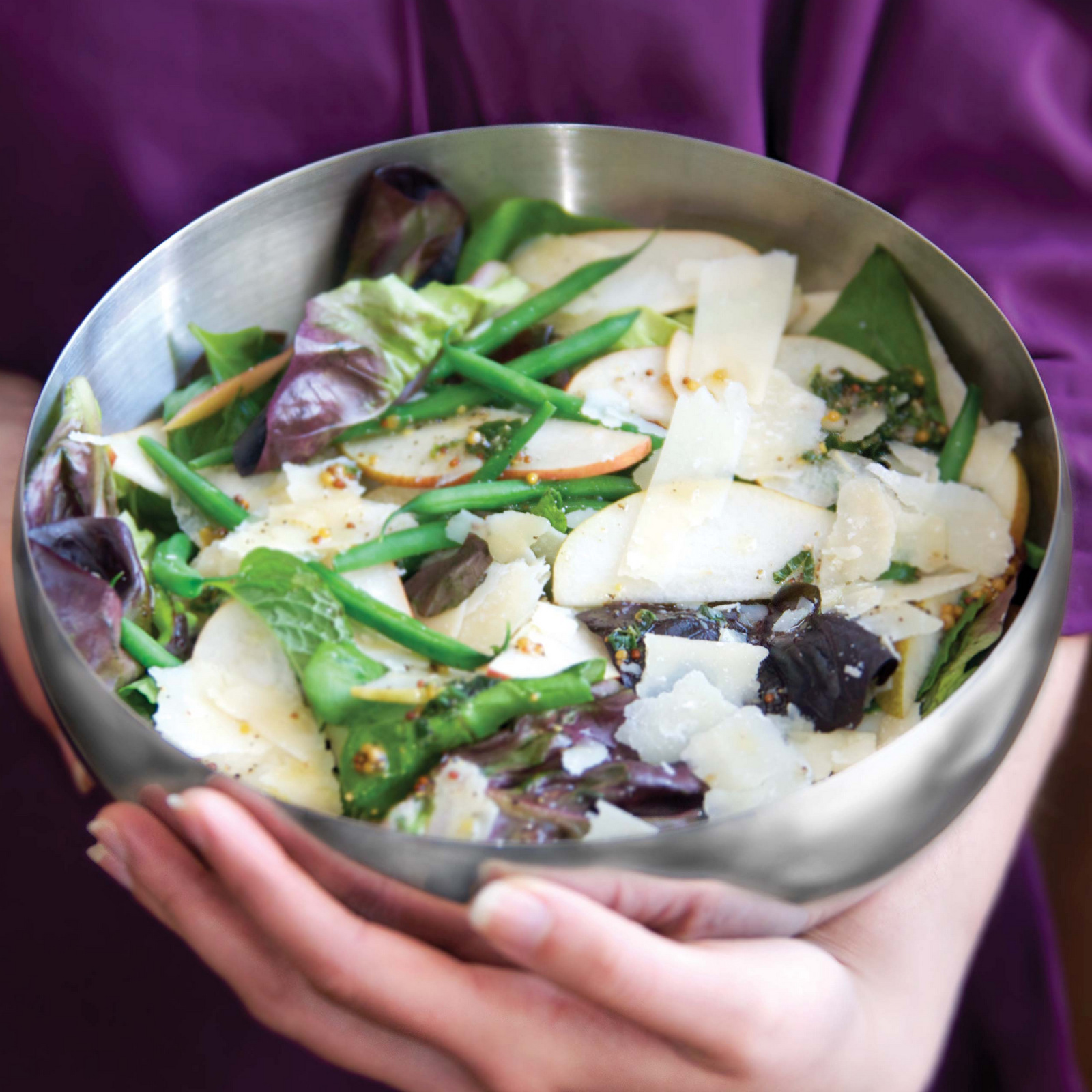 Salad prepared in an AMC salad bowl