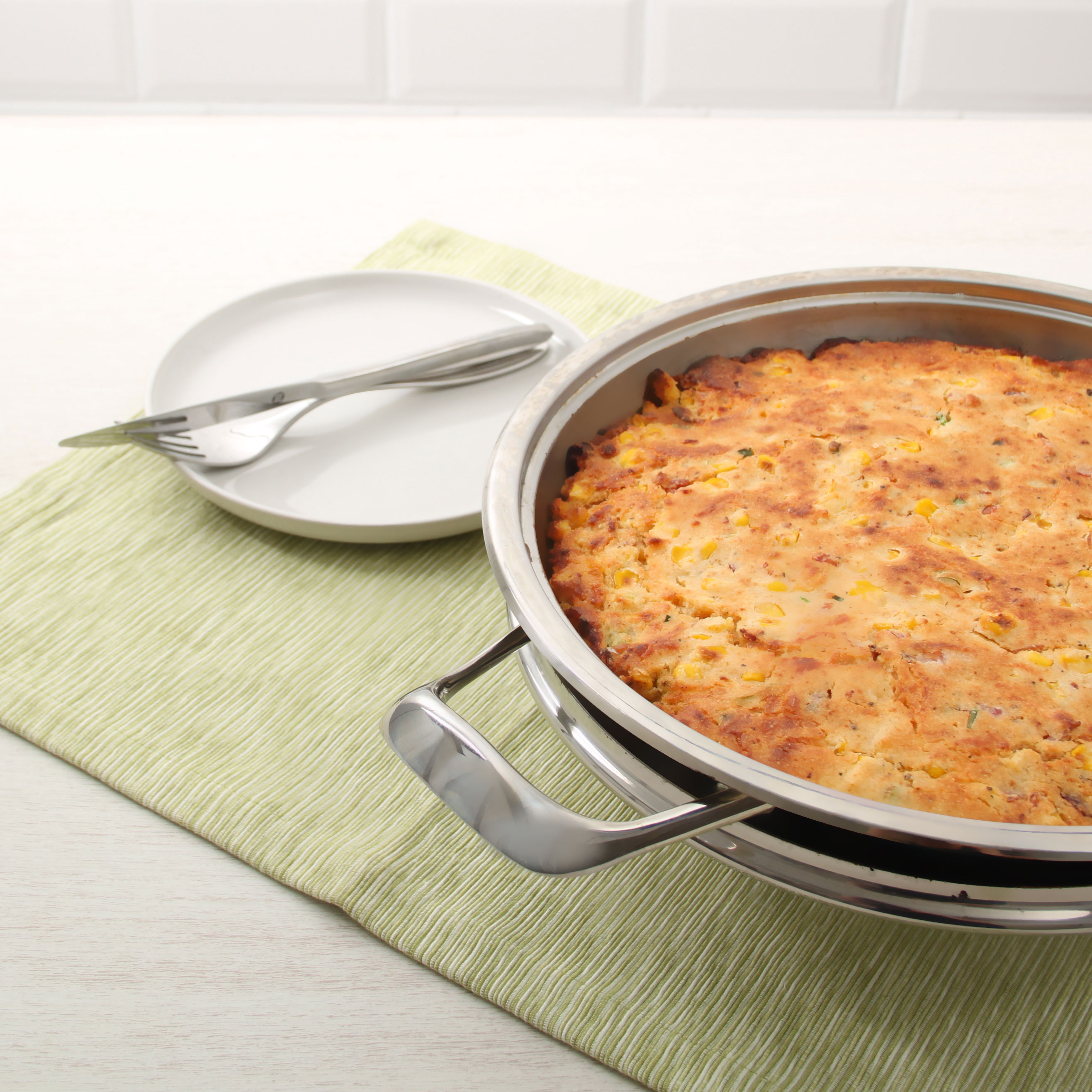 Cornbread prepared in an AMC Chef's Pan