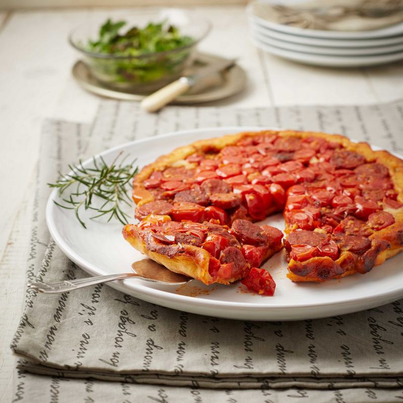 Tomato & chorizo tart