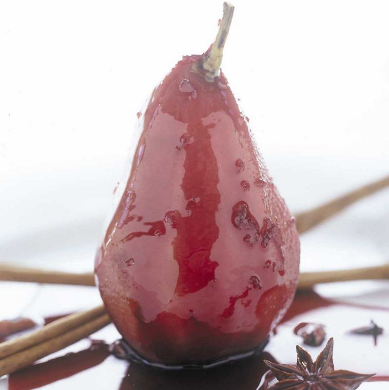 Spicy red pears