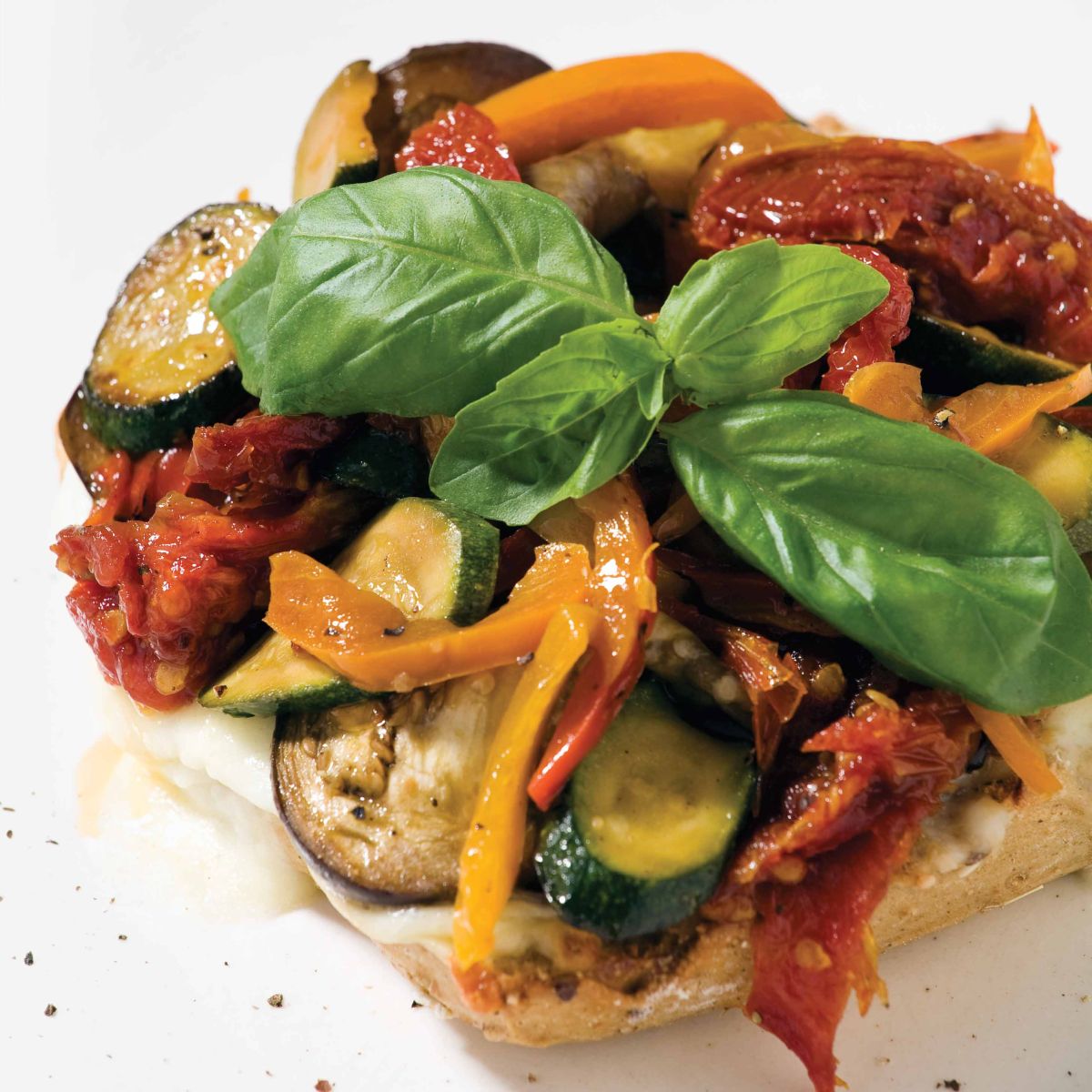 Roasted veg with mozzarella