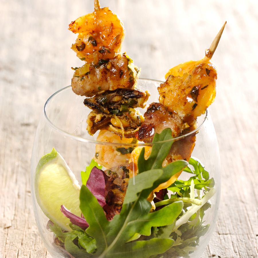 MOROCCAN FISH & SEAFOOD KEBABS