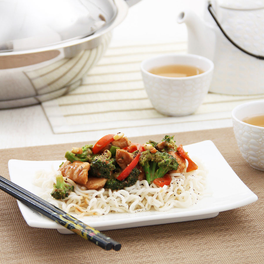 peanut butter and chicken stir fry